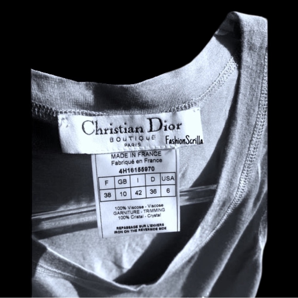 Christian Dior 2000s I heart Dior Cupid Arrow Diamanté Crystal Heart Tank Top - Picture 6 of 16